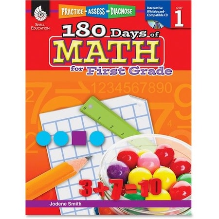 Shell Education Teacher Created Materials Teachers Aid Book, 180 Days of Math, GR 1 SHL50804